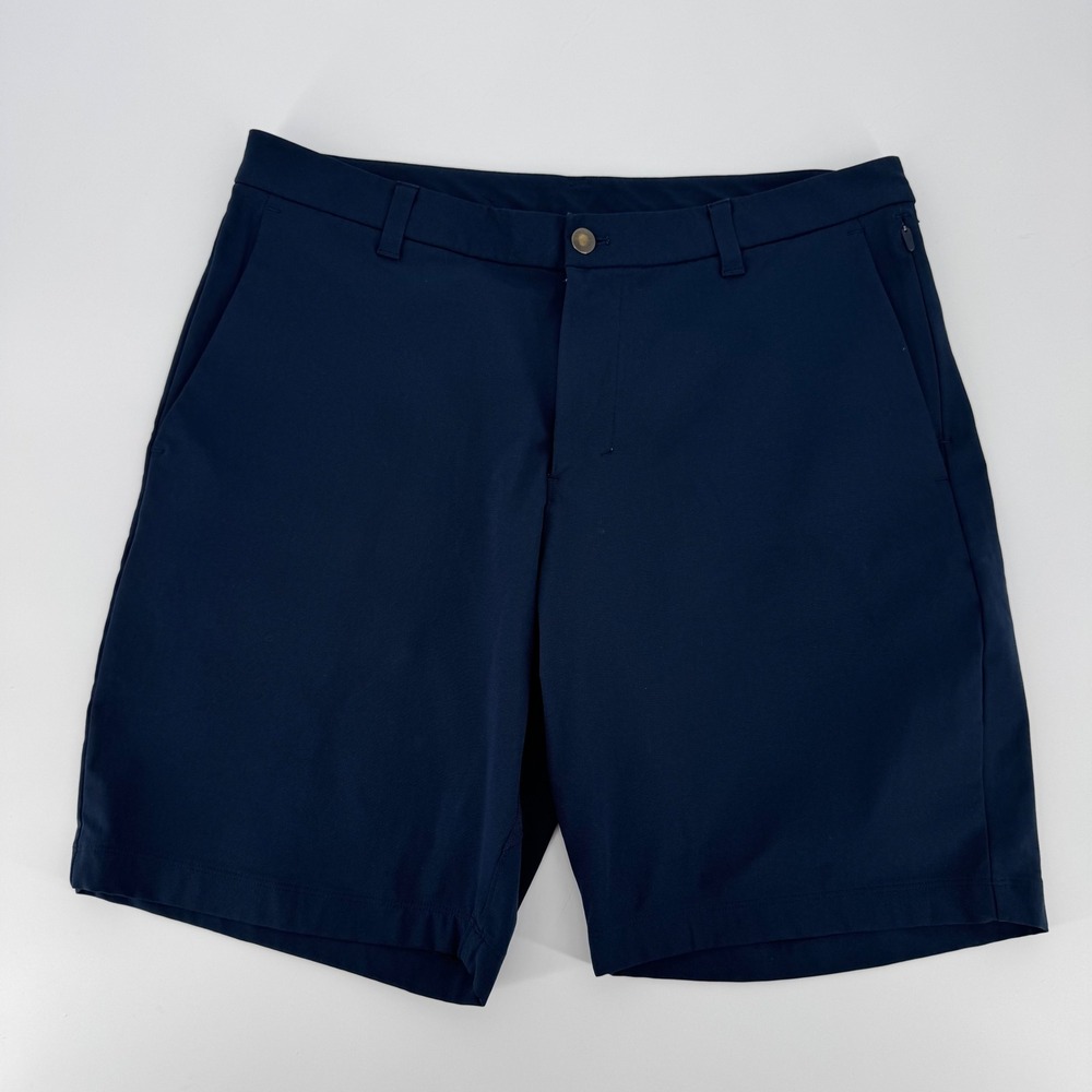 Lululemon Commission Short 9 Classic Fit True Navy Mens 34 LM7AK3S Warpstreme